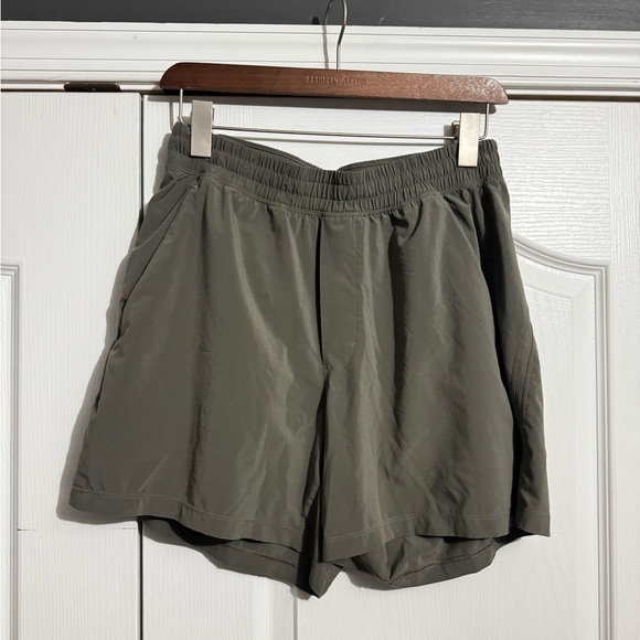2 lululemon athletica Gray and Olive Athletic Shorts - Picture 2 of 5